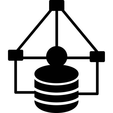 veritabanı. Web simgesi basit illüstrasyon