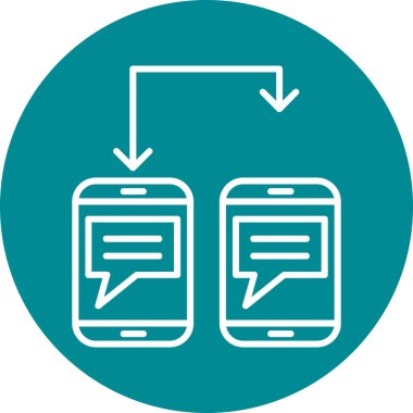 Konuş. Web simgesi basit illüstrasyon