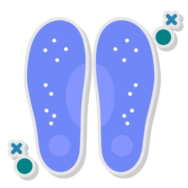 Mavi terliklerin vektör çizimi