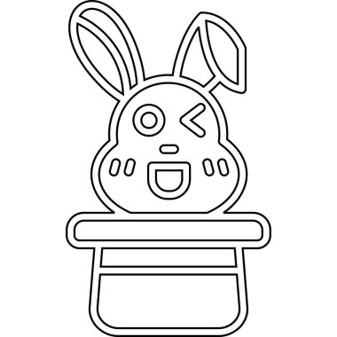 Paskalya yumurtası ile sevimli tavşan boyalı