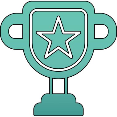 Kupa. Web simgesi basit illüstrasyon