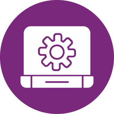 Dizüstü bilgisayar simgesi vektör çizimi