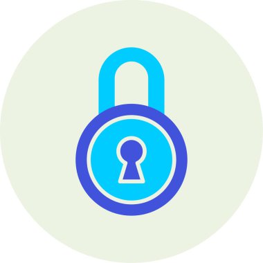 Kilit. Web simgesi basit illüstrasyon