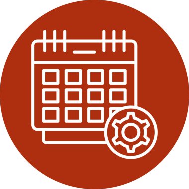 Bir takvim simgesinin vektör illüstrasyonu