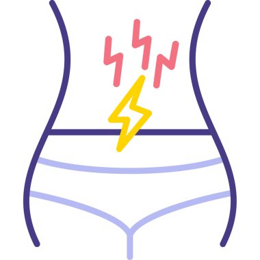 ok simgesi olan kadın vücudu, basit vektör illüstrasyonu