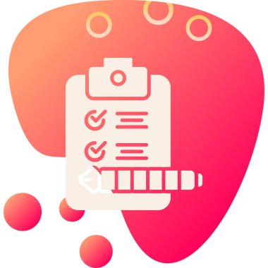 Kalem ve baloncuklu pano kontrol listesi