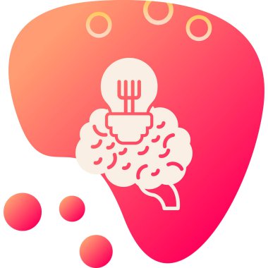 Beyin beyin ikonu düz stil