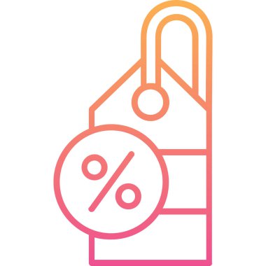 Taslak biçiminde indirimli etiket simgesi