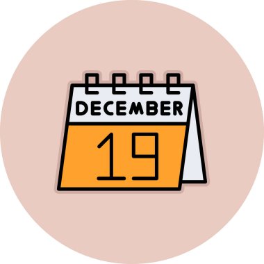 Tarih simgesi, vektör içeren takvim