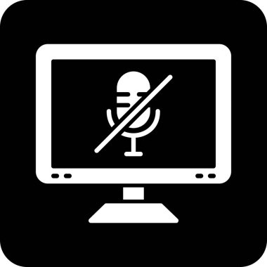 Mikrofonlu bilgisayar ekranı ve bir video çağrısı