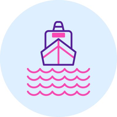 Tekne. Web simgesi basit illüstrasyon