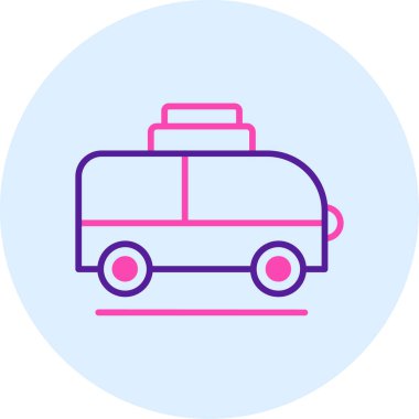 Araba simgesinin vektör illüstrasyonu