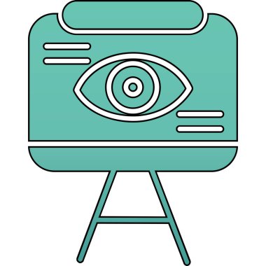 Göz simgesi. Web için görsel vektör simgelerinin özet çizimi