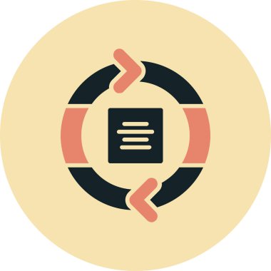 İş düz simgesi, vektör illüstrasyonu