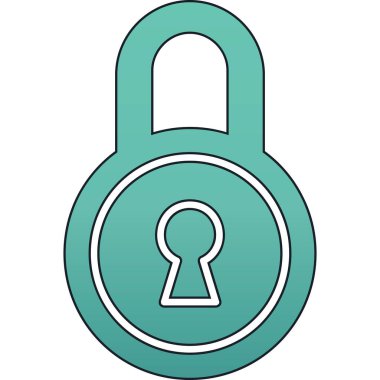 ikon vektör illüstrasyonunu kilitle