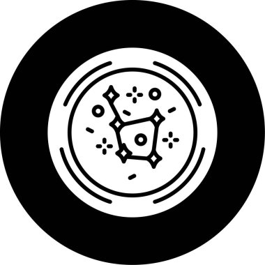 Bir gezegenin modern simge tasarımının vektör çizimi