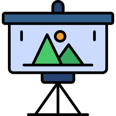 Kamera simgesi, vektör illüstrasyonu