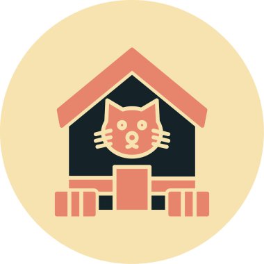 Ev. Web simgesi basit illüstrasyon