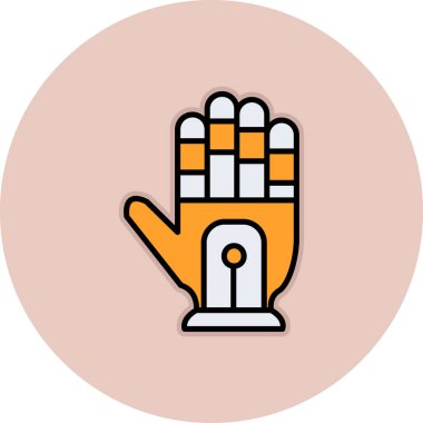 İnsan eli simge vektör illüstrasyonu