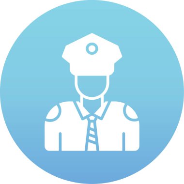 Modern polis simgesinin vektör illüstrasyonu