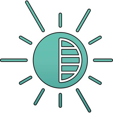 Güneş Simgesi Vektör illüstrasyonu