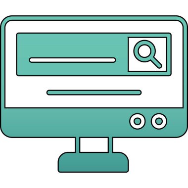 tarayıcı web simgesi, basit vektör illüstrasyonu