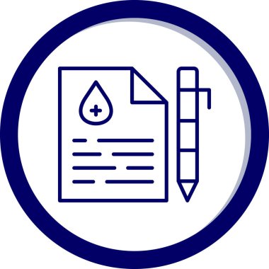 Bir pano ve belge simgesinin vektör çizimi