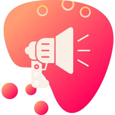 Megafon ikonu vektör illüstrasyonu