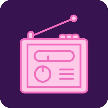 Radyo simgesinin vektör illüstrasyonu