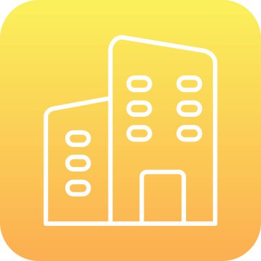 Benzersiz binalar çizgisi vektör simgesi