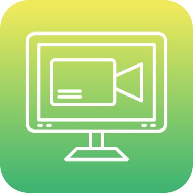 vektör lcd simgesi illüstrasyonu