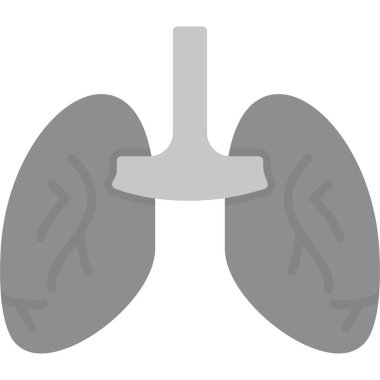 akciğer simgesi, düz dizayn biçimi