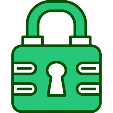 asma kilit web simgesi, vektör illüstrasyonu