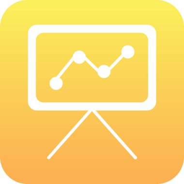 iş grafiği simgesi, düz tasarım.