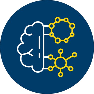 Beyin. Web simgesi basit bir illüstrasyon. fikir