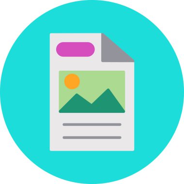 Belge. Web simgesi basit illüstrasyon