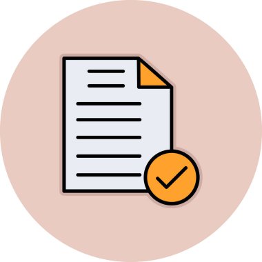 Belge. Web simgesi basit illüstrasyon