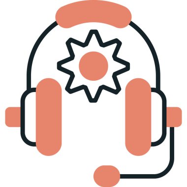 kulaklık simgesi vektör illüstrasyonu