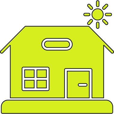 Ev. Web simgesi basit illüstrasyon