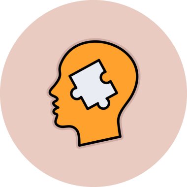 Kolayca değiştirebilen ya da düzenleyebilen yaratıcı düşünme vektörü simgesi