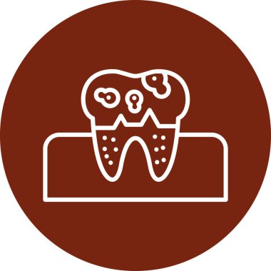 Diş ikonu. vektör illüstrasyonu