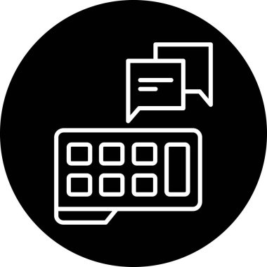 Sohbet balonu simgesinin vektör çizim