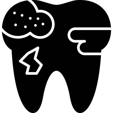 dişçi diş simgesi, vektör illüstrasyonu