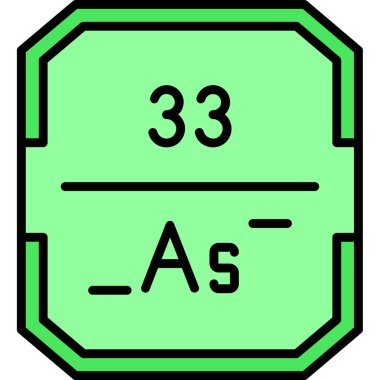periyodik tablo simgesi, vektör illüstrasyonu
