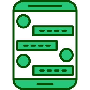 cep telefonu simgesi, basit vektör illüstrasyonu