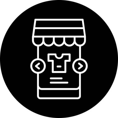 Bir alışveriş arabası simgesinin vektör çizimi