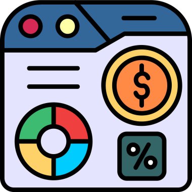 iş grafiği finans simgesi - taslak biçimi