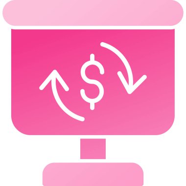 Dolar. Web simgesi basit illüstrasyon