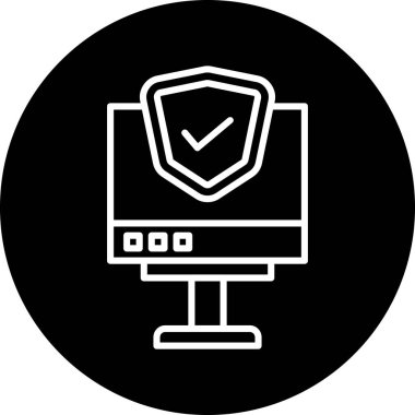 Modern b 'nin vektör çizimi güvenlik simgesinden yoksundur