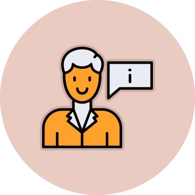 Konuşma balonu olan iş adamı